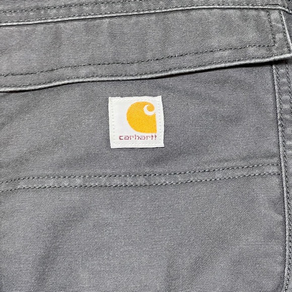 Carhartt Full Swing Relaxed Fit Work Pants Mens 34x30 Gray Reinforced Knee Cargo - Picture 12 of 13